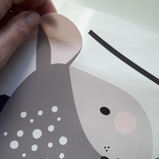 Muestra de vinilo infantil de pvc