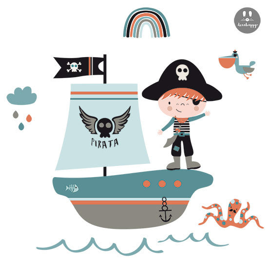 Vinilo infantil peque pirata