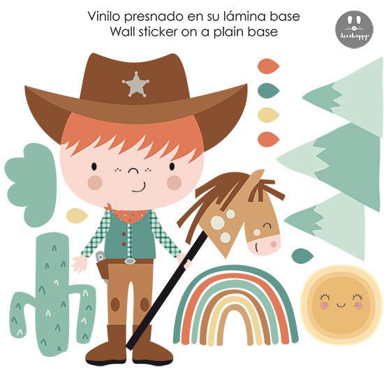 Vinilo infantil peque vaquero