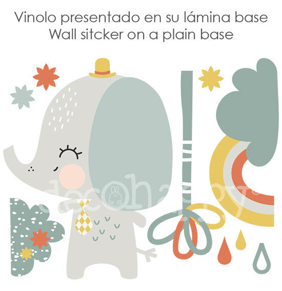 Vinilo bebe wild elephant