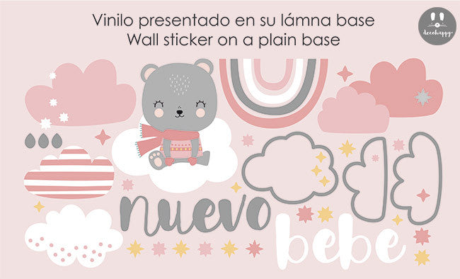 Vinilos bebe new baby colores