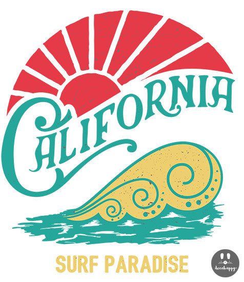 Vinilos juveniles california Surf Paradise
