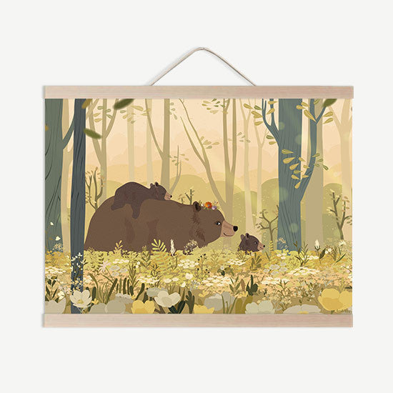 Láminas infantiles oso del bosque