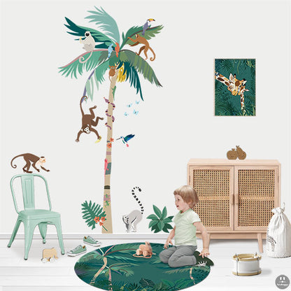 Vinilo infantil palmera jungla salvaje