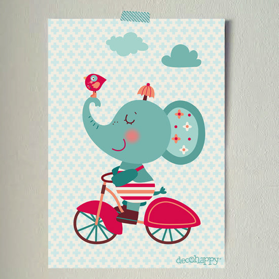lamina infantil elefante bici 3